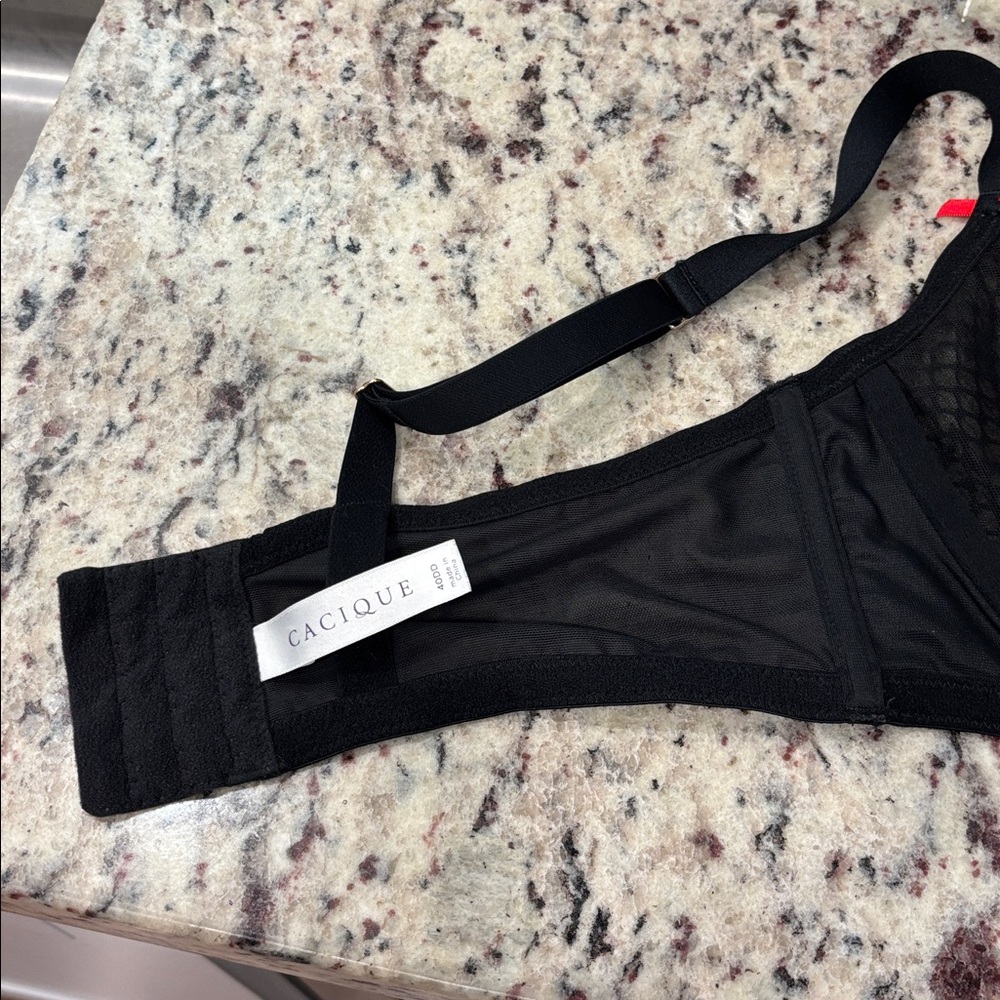40DD Cacique Unlined Balconette Bra Bow Red Thick Adjustable Sexy Underwire - Picture 11 of 14